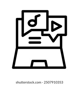media line icon illustration vector graphic. Simple element illustration vector graphic, suitable for app, websites, and presentations isolated on white background