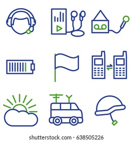 media line icon set