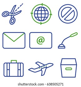 media line icon set
