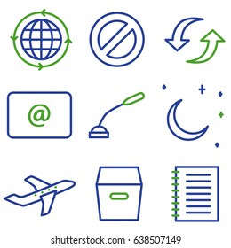 media line icon set