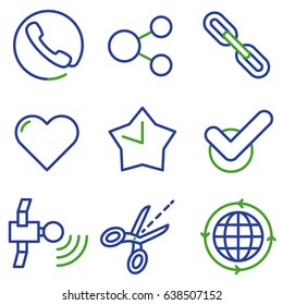 media line icon set