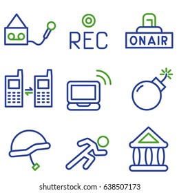 media line icon set
