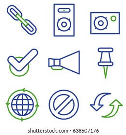 media line icon set