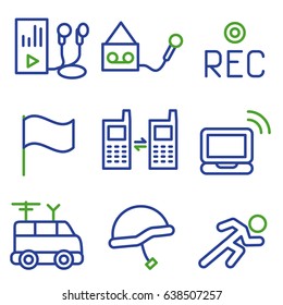 media line icon set