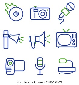 media line icon set