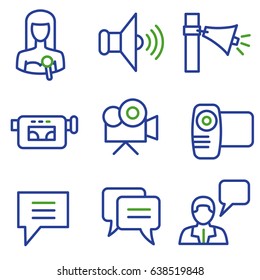 media line icon set