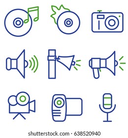 media line icon set