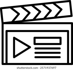 Media Line Vector Icon Design
