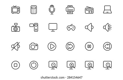 Media Line Vector Icons 1