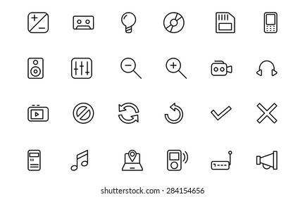 Media Line Vector Icons 3