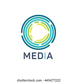 Media Logo Stock Vector (Royalty Free) 445477222 | Shutterstock