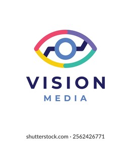 media logo design, or abstract eyes with a colorful touch