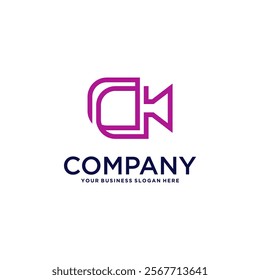 media logo design with camera