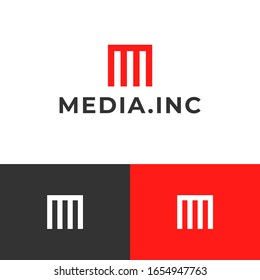 Media logo design concept. Business logomark illustration. Can representing food, restaurant, entertainment.