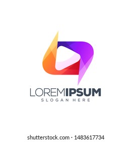 media logo design vector illustration