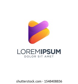 Media Logo Design Vector Illustration