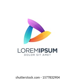 Media Logo Design vector illustration, colorful logo
