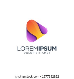 Media Logo Design vector illustration, colorful logo
