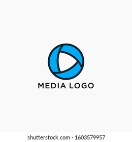 media logo icon simple premium