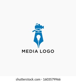 media logo icon simple premium