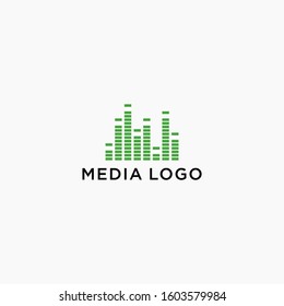 media logo icon simple premium