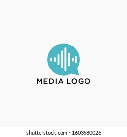 media logo icon simple premium