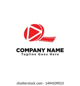 MEDIA LOGO TEMPLATE. CINEMATIC LOGO VECTOR.