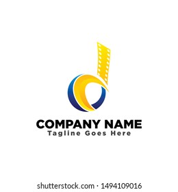 MEDIA LOGO TEMPLATE. CINEMATIC LOGO VECTOR.