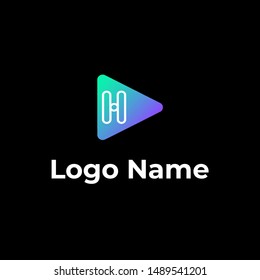 Media logo template - Letter H and M