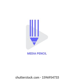 media logos in the form of media pencils and pencils