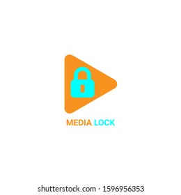 media logos are locked in the form of media and keys