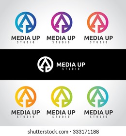 Media logo,vector logo template