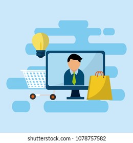 Media marketing business concept