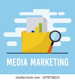 Media marketing business concept