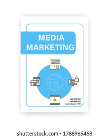 Media marketing icons business A4 documentation templates