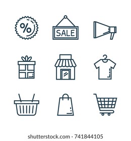 media marketing set icons