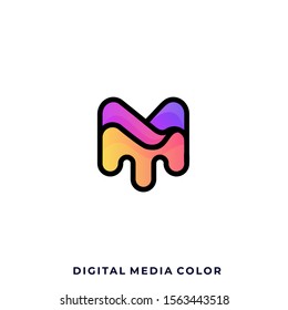 Media Message Illustration Vector Design Template. Suitable for Creative Industry, Multimedia, Entertainment, Educations, Shop, and any related Business