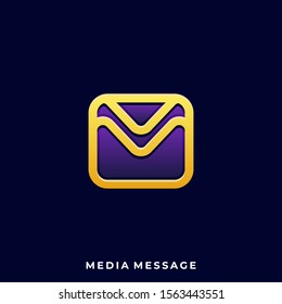 Media Message Illustration Vector Design Template. Suitable for Creative Industry, Multimedia, Entertainment, Educations, Shop, and any related Business