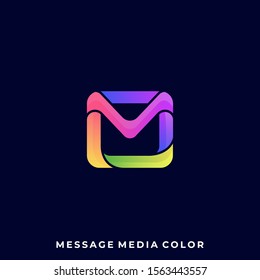 Media Message Illustration Vector Design Template. Suitable for Creative Industry, Multimedia, Entertainment, Educations, Shop, and any related Business