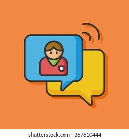 media message vector icon