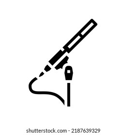 media mic microphone glyph icon vector. media mic microphone sign. isolated symbol illustration