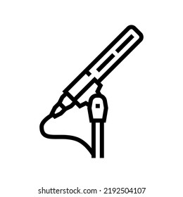 media mic microphone line icon vector. media mic microphone sign. isolated contour symbol black illustration
