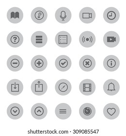 Media Mobile and communication icons vector illustration