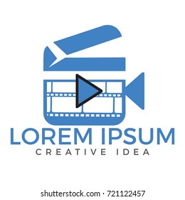 Media and movie player logo. Audio and Video music logo.
