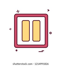 media music pause icon vector design