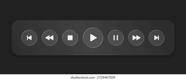 Interfaz de reproductor de música multimedia aislado sobre fondo blanco. Plantilla de marco multimedia. Maqueta de la ventana de transmisión en vivo, jugador. Transmisión en línea. Navegación multimedia y aplicación de música.