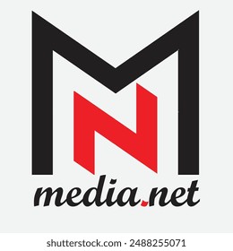 Diseño de logo de Media Net en adobe illustrator