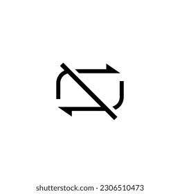 Media- No Repeat icon simple vector perfect illustration