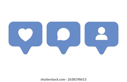 Media notifications icon. Colored vector illustration.