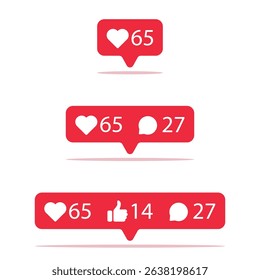 Media notifications icon. Colored vector illustration.